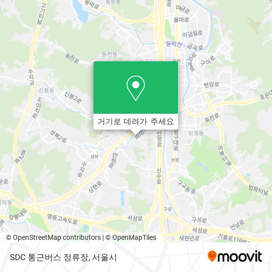 SDC 통근버스 정류장 지도