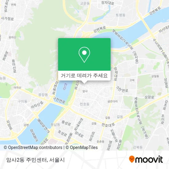 암사2동 주민센터 지도