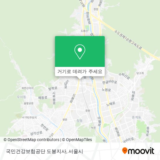 국민건강보험공단 도봉지사 지도