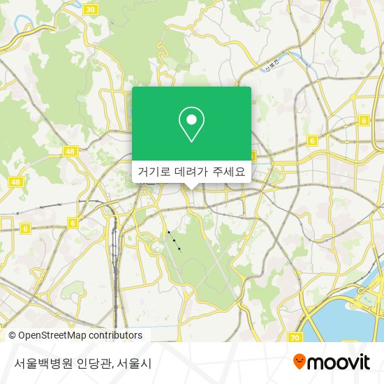 서울백병원 인당관 지도
