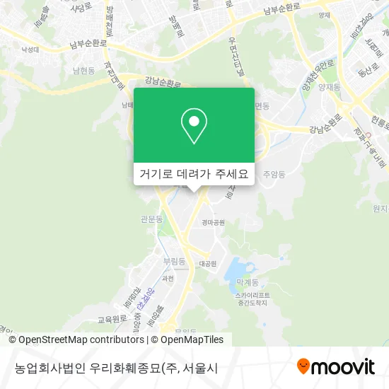 농업회사법인 우리화훼종묘 지도