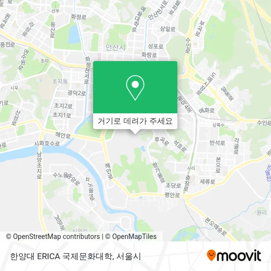 한양대 ERICA 국제문화대학 지도