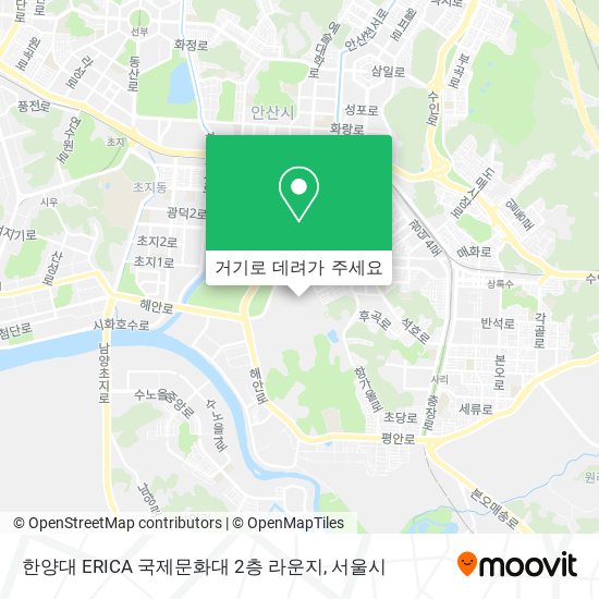 한양대 ERICA 국제문화대 2층 라운지 지도