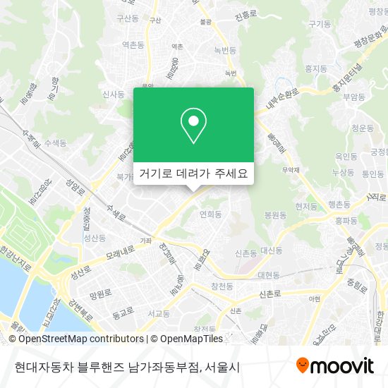 현대자동차 블루핸즈 남가좌동부점 지도