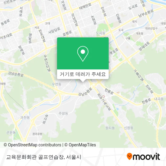 교육문화회관 골프연습장 지도