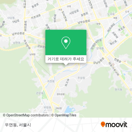 우면동 지도