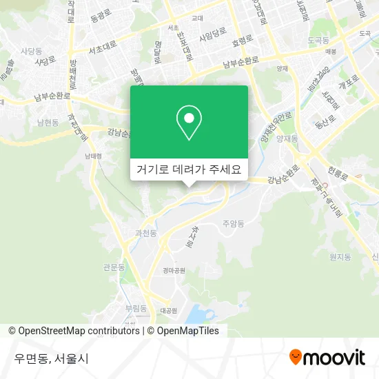 우면동 지도