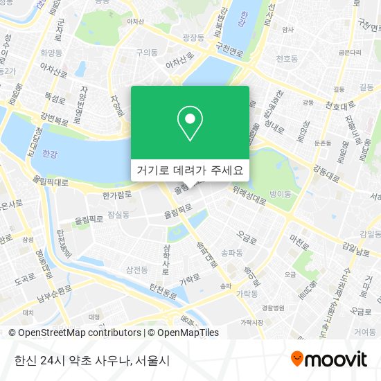한신 24시 약초 사우나 지도