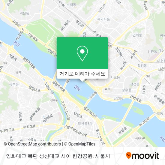 양화대교 북단 성산대교 사이 한강공원 지도