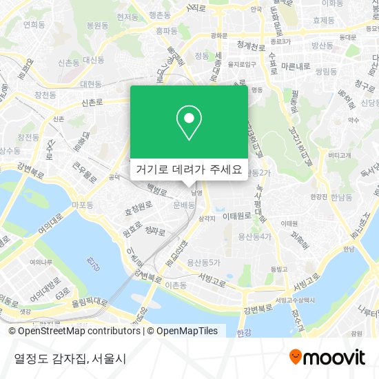열정도 감자집 지도