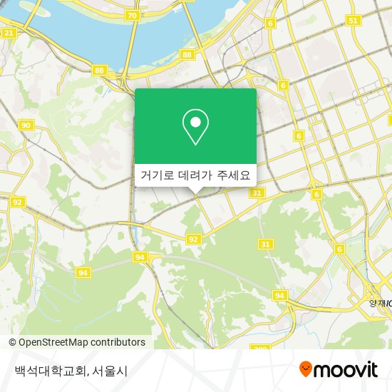 백석대학교회 지도