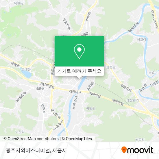 광주시외버스터미널 지도