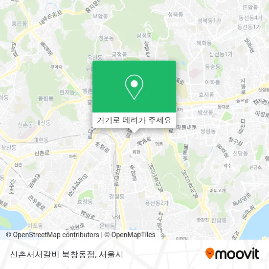 신촌서서갈비 북창동점 지도