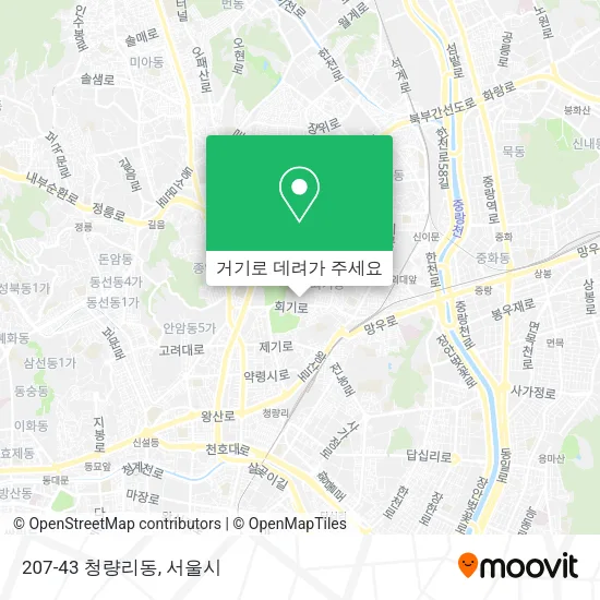 207-43 청량리동 지도