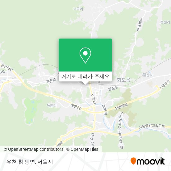 유천 칡 냉면 지도