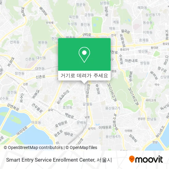 Smart Entry Service Enrollment Center 지도
