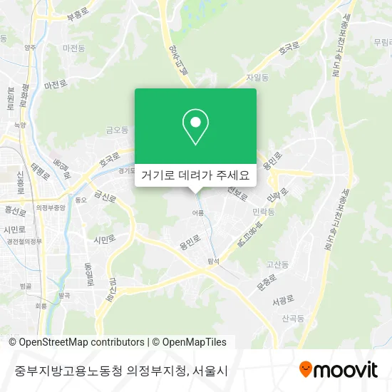 중부지방고용노동청 의정부지청 지도