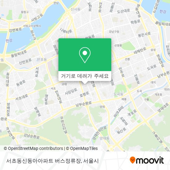 서초동신동아아파트 버스정류장 지도