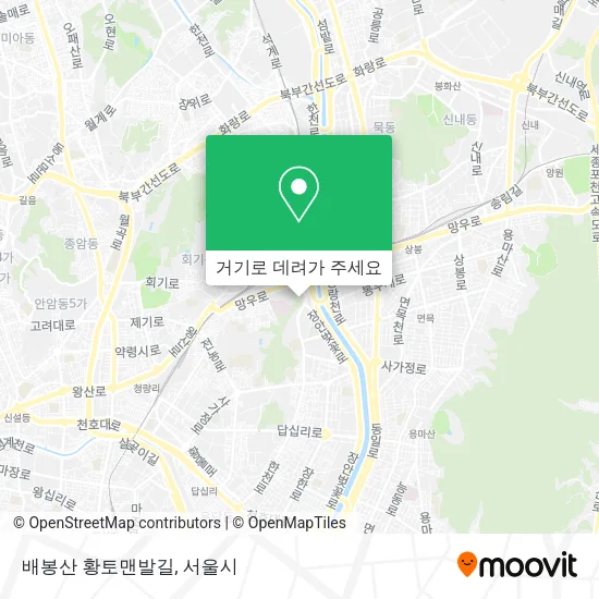 배봉산 황토맨발길 지도