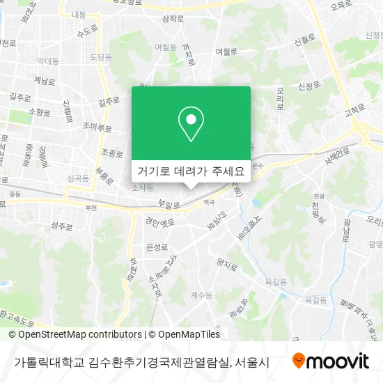 가톨릭대학교 김수환추기경국제관열람실 지도