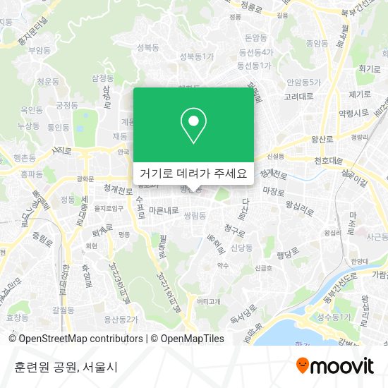 훈련원 공원 지도