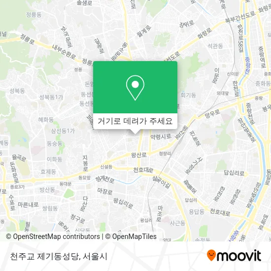 천주교 제기동성당 지도