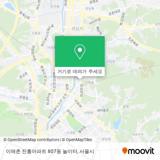 이매촌 진흥아파트 807동 놀이터 지도