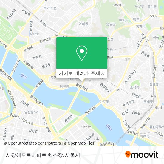 서강해모로아파트 헬스장 지도