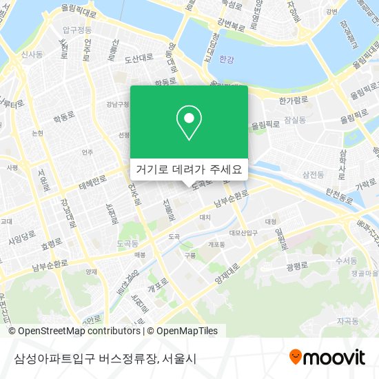 삼성아파트입구 버스정류장 지도
