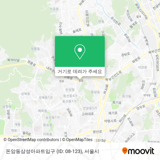 돈암동삼성아파트입구 (ID: 08-123) 지도