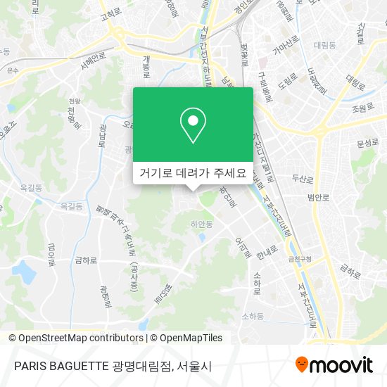 PARIS BAGUETTE 광명대림점 지도