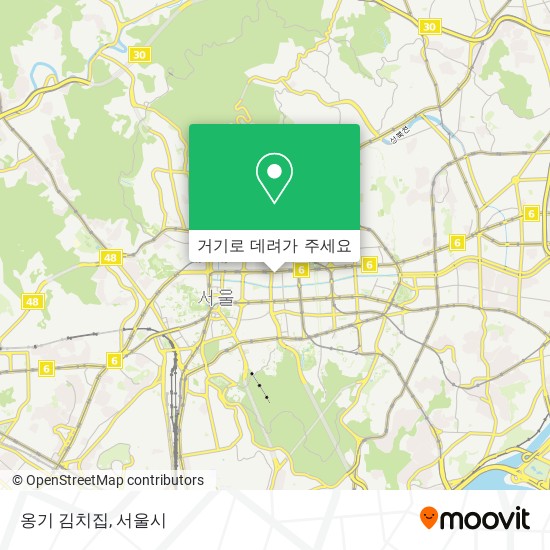 옹기 김치집 지도