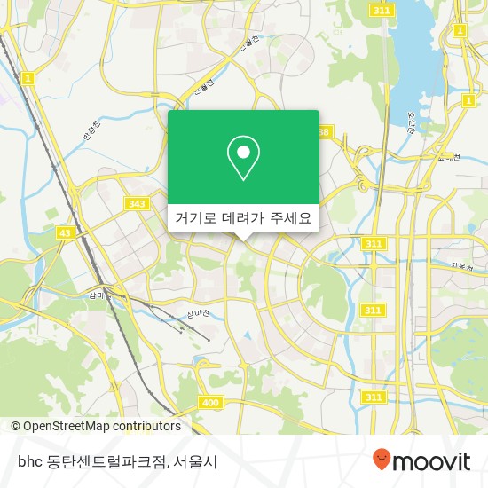 bhc 동탄센트럴파크점 지도