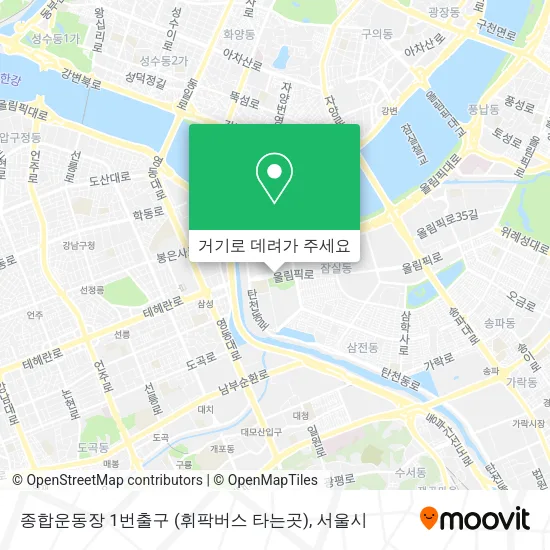 종합운동장 1번출구 (휘팍버스 타는곳) 지도