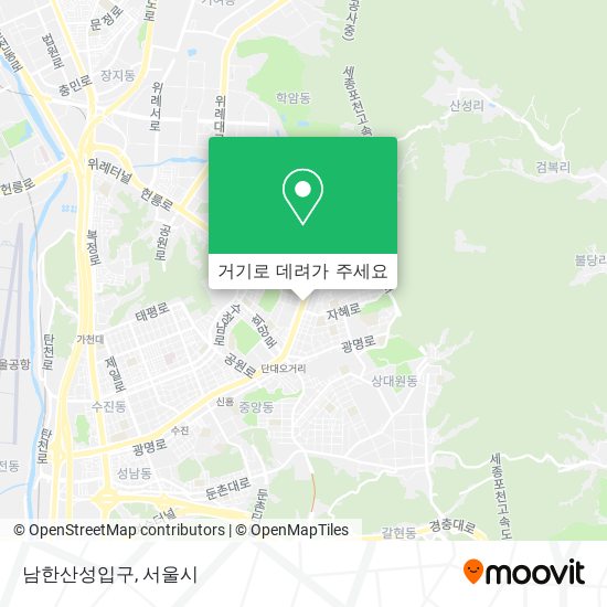 남한산성입구 지도