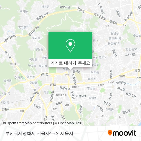 부산국제영화제 서울사무소 지도