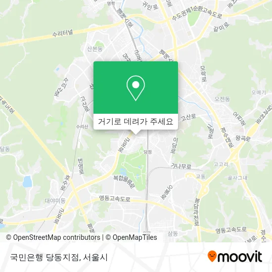 국민은행 당동지점 지도