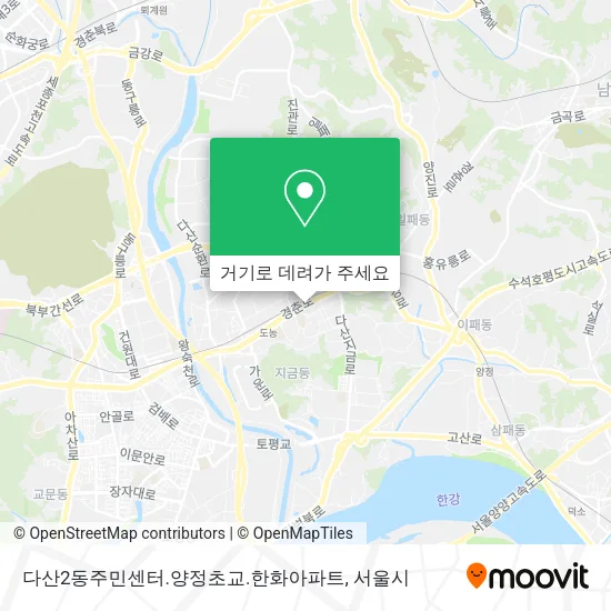 다산2동주민센터.양정초교.한화아파트 지도