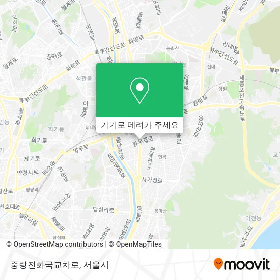 중랑전화국교차로 지도