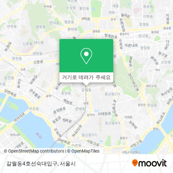 갈월동4호선숙대입구 지도