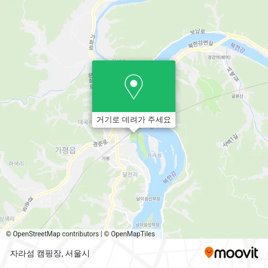 자라섬 캠핑장 지도