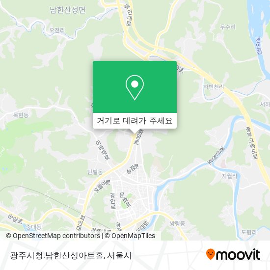 광주시청.남한산성아트홀 지도