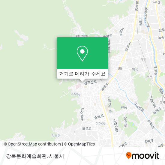 강북문화예술회관 지도