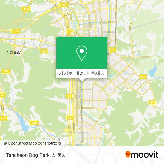 Tancheon Dog Park 지도