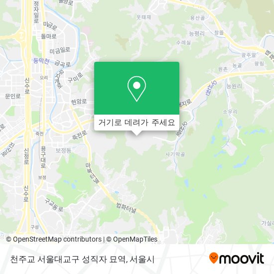 천주교 서울대교구 성직자 묘역 지도