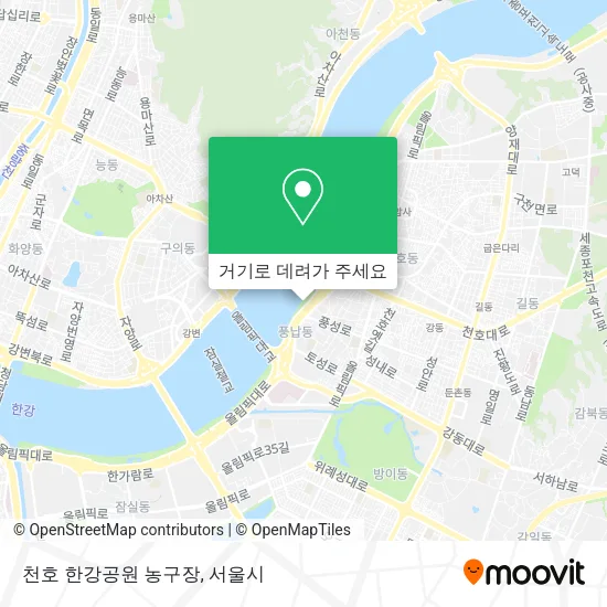 천호 한강공원 농구장 지도