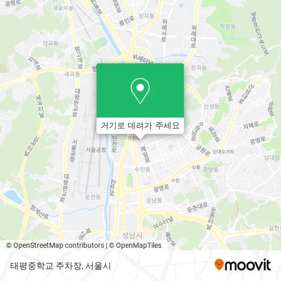 태평중학교 주차장 지도