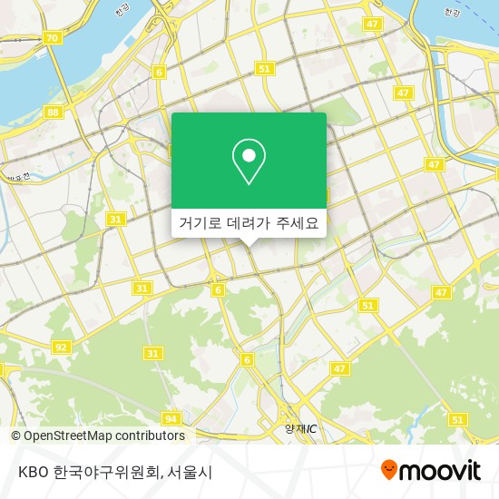 KBO 한국야구위원회 지도