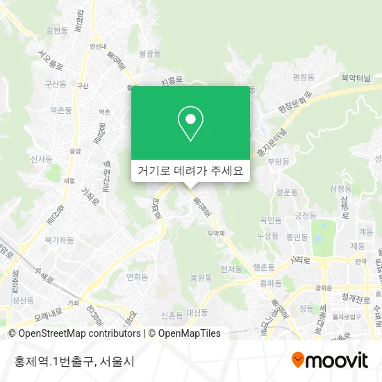 홍제역.1번출구 지도