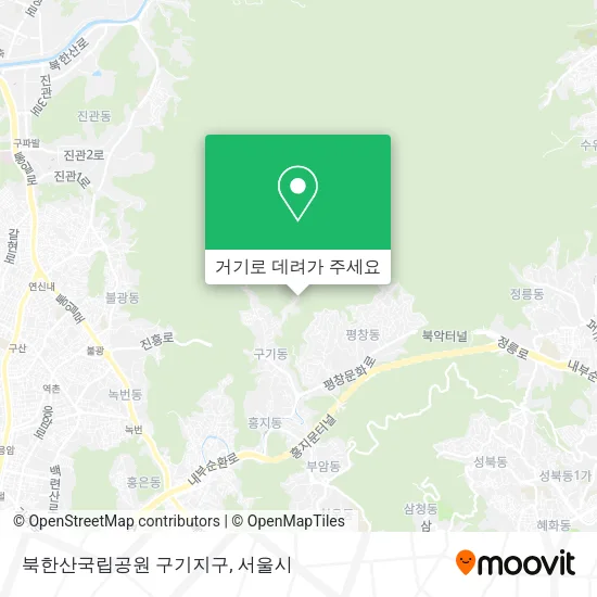 북한산국립공원 구기지구 지도